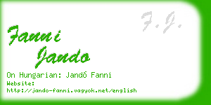 fanni jando business card
